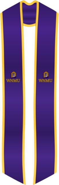 WNMU Stole - Purple with Gold Trim