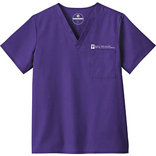 NYU Rory Meyers College of Nursing Unisex V-Neck Scrub Top: New