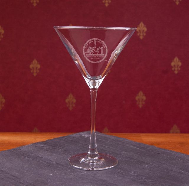 New York University Martini Drink Glass
