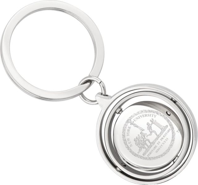 New York University Gimball Keychain