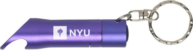 New York University Keychain with Bottle Opener Flashlite