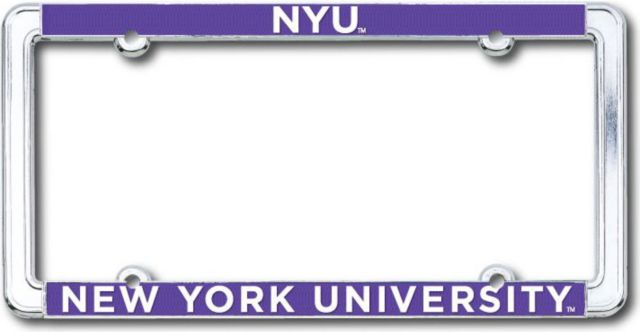 New York University Thin Rim License Plate Frame