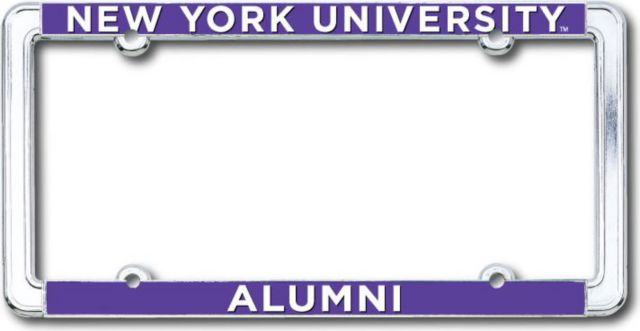 New York University Alumni Thin Dome License Plate Frame