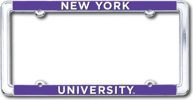 New York University Thin Dome License Plate Frame