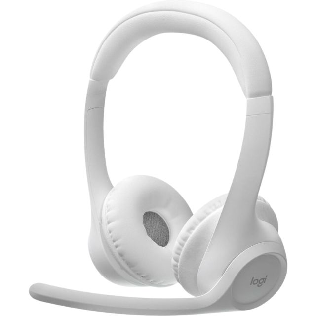 LOGITECH ZONE 300 WIRELESS BLUETOOTH HEADSET with NOISE-CANCELLING MICROPHONE in OFF-WHITE