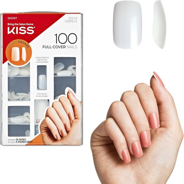 KISS Nails Short Square 100 Ct