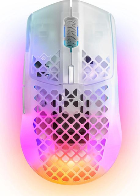 SteelSeries Aerox 3 Super Light Honeycomb Wireless RGB Optical Gaming Mouse (Ghost Edition)