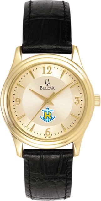 Bulova Ladies' Gold and Leather Watch - ONLINE ONLY