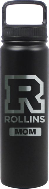 24 oz Matte Black Stainless Steel Water Bottle Mom