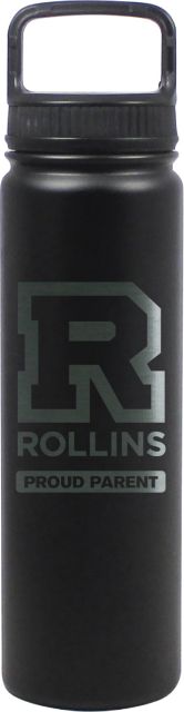 24 oz Matte Black Stainless Steel Water Bottle Proud Parent