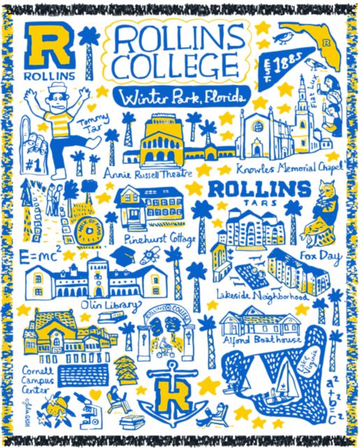 Rollins College Tapestry Blanket