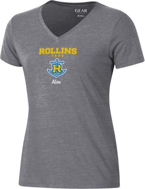 Rollins College Tars Mom Women's V-Neck Short Sleeve T-Shirt