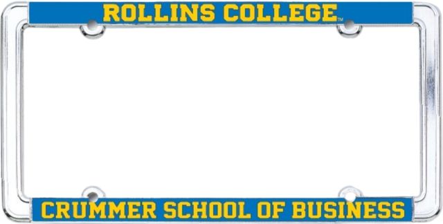 Rollins College School of Business Thin Dome License Plate Frame