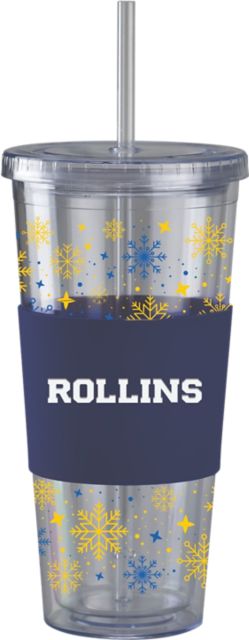 Rollins College Straw Snowflake Tumbler