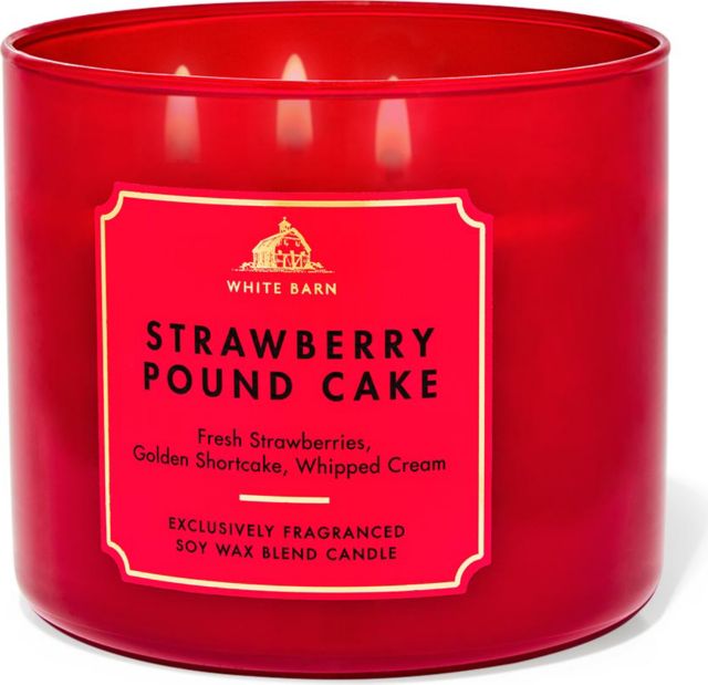Strawberry Pound Cake Scented 3-Wick Candle