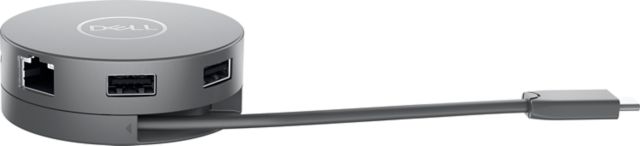 DELL 7-in-1 USB-C Travel Hub DA310. Black - ONLINE ONLY