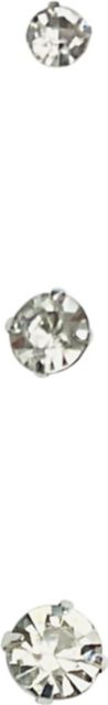 Silver Plated Crystal Stud Earring Set