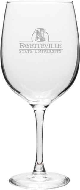 Fayetteville State University 19 oz. Wine Glass