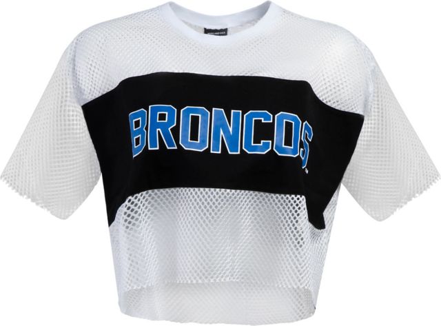 Fayetteville State University Women's Broncos Mesh Cropped Short Sleeve T-Shirt