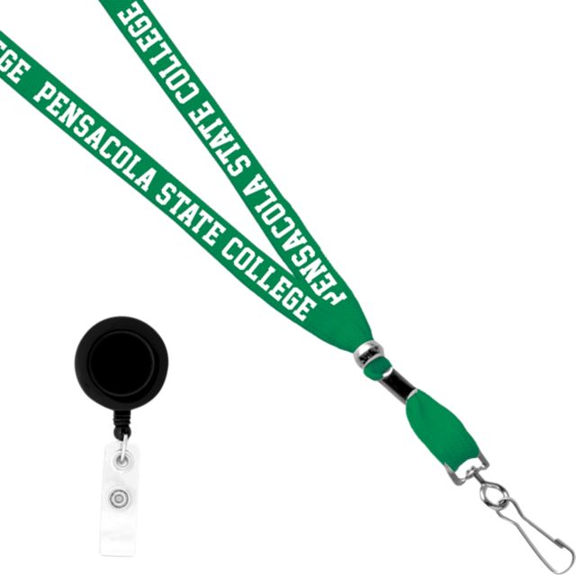 Pensacola State College Card Clamp Lanyard