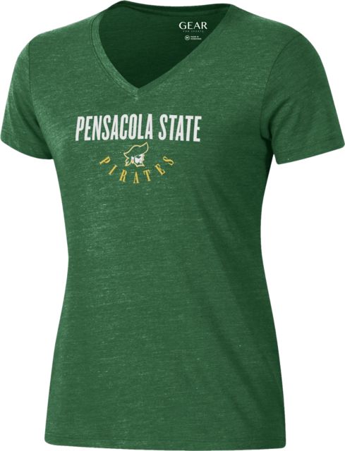Pensacola State College Pirates Women's V-Neck Short Sleeve T-Shirt