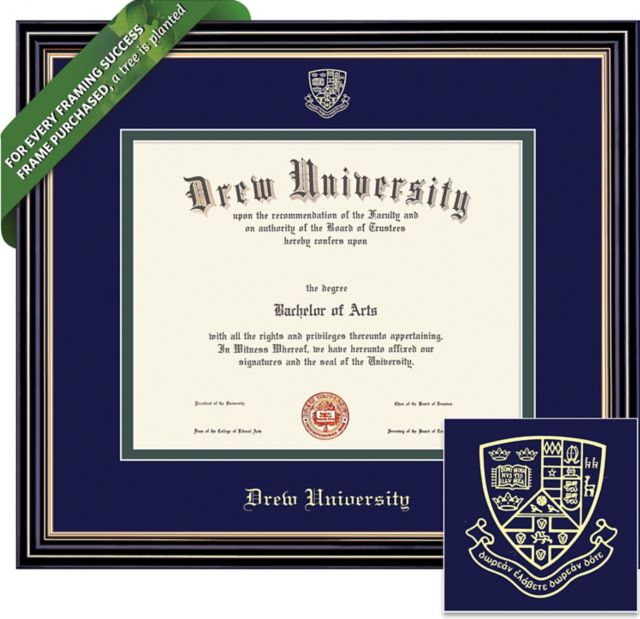 Drew University 8'' x 10'' Prestige Diploma Frame
