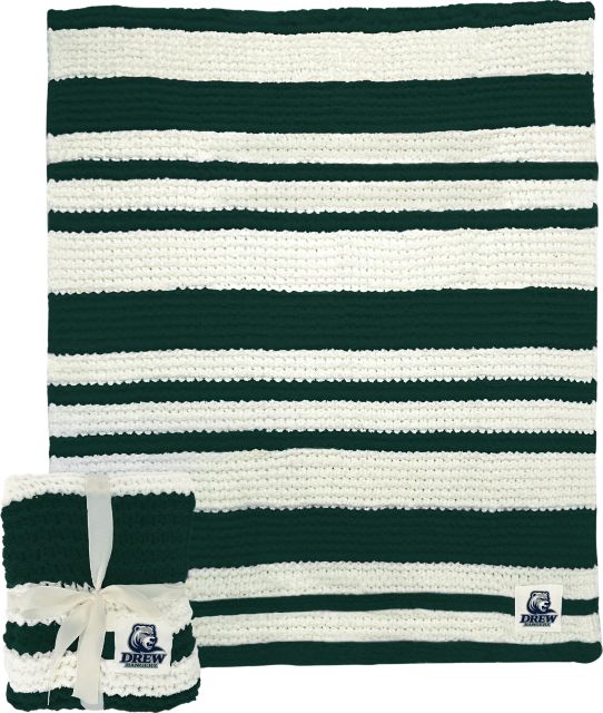 Drew University Cable Knit Throw 50x60
