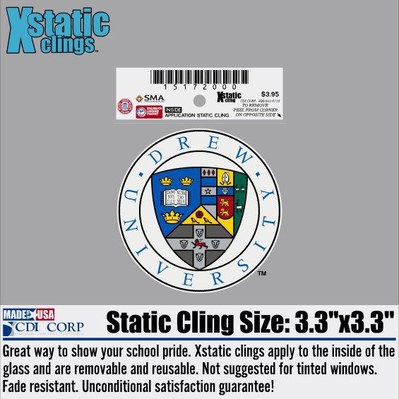 Drew University Cling Decal