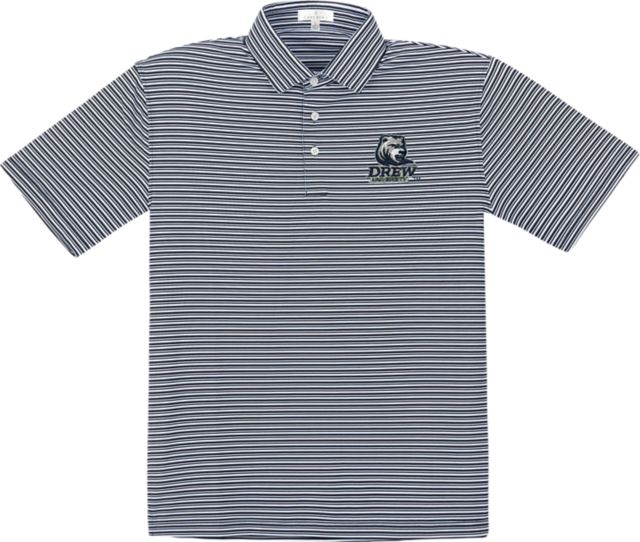 Drew University Performance Stripe Polo