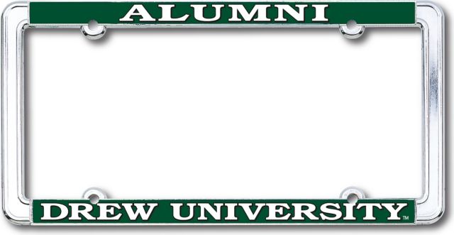 Drew University Alumni Thin Dome License Plate Frame