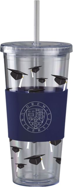 Drew University Acrylic Tumbler with Straw