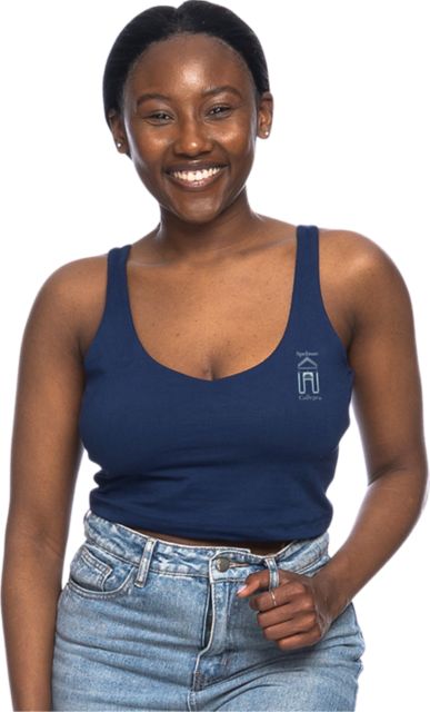 Spelman College Women's V-Neck Cropped Tank Top