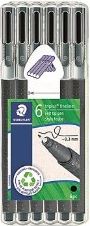 TRIPLUS FINELINER PEN 6PC, BLACK
