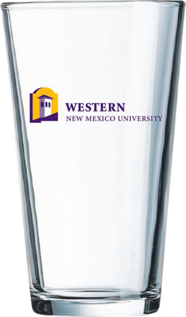 Western New Mexico University 16 oz. Glass