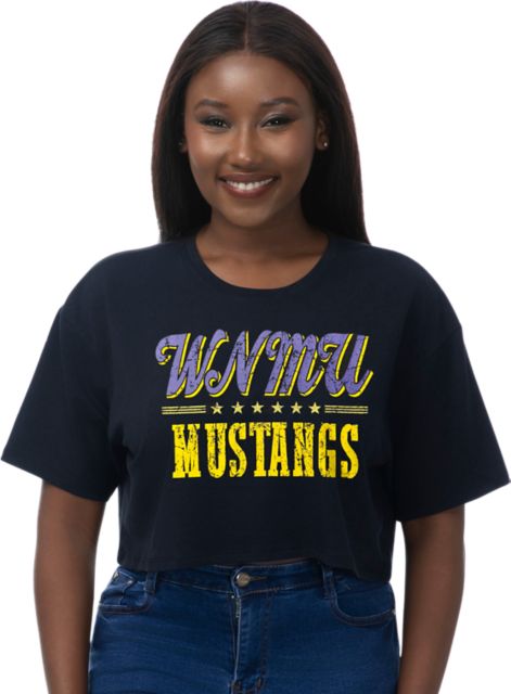 Western New Mexico University Mustangs Women's Boxy Crop Short Sleeve T-Shirt