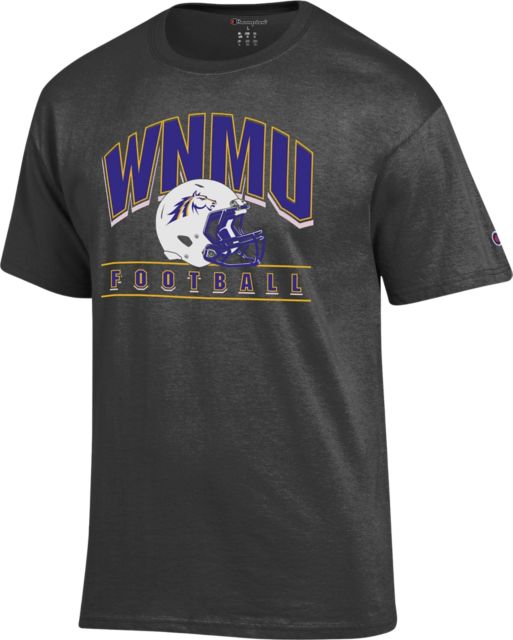 Western New Mexico University Mustangs Football Helmet Short Sleeve T-Shirt