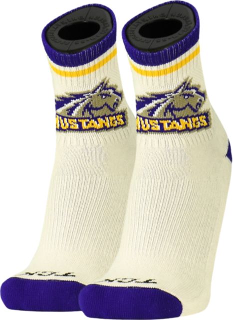 Western New Mexico University Mustangs Vintage Quarter Crew Socks