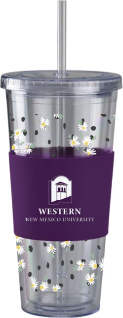 Western New Mexico University Acrylic Tumbler with Straw