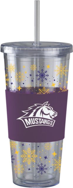 Western New Mexico University Straw Snowflake Tumbler