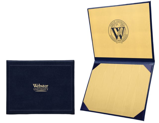 Webster University Diploma Cover