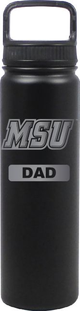 24 oz Matte Black Stainless Steel Water Bottle Dad
