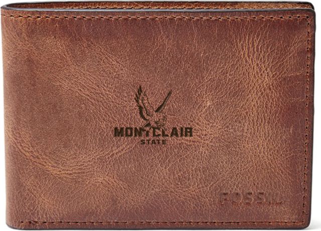 Fossil Leather Derrick Front Pocket Bifold - Brown - ONLINE ONLY