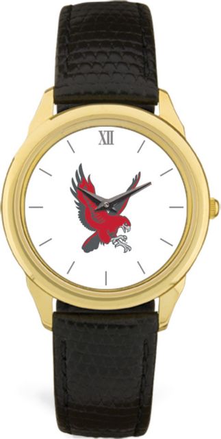 CSI Men's Black Leather  Wristwatch  (Gift Boxed) With Colored Medallion - ONLINE ONLY