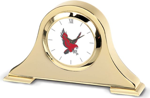CSI Gold Napoleon Desk Clock With Colored Medallion - ONLINE ONLY
