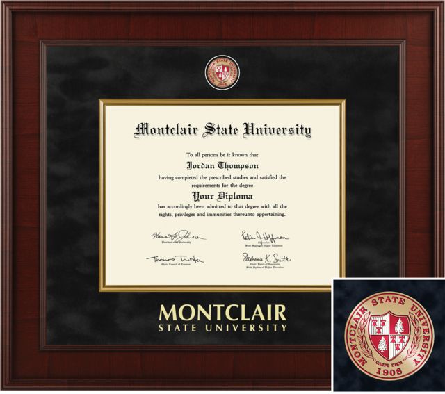 Montclair State University Presidential Diploma Frame