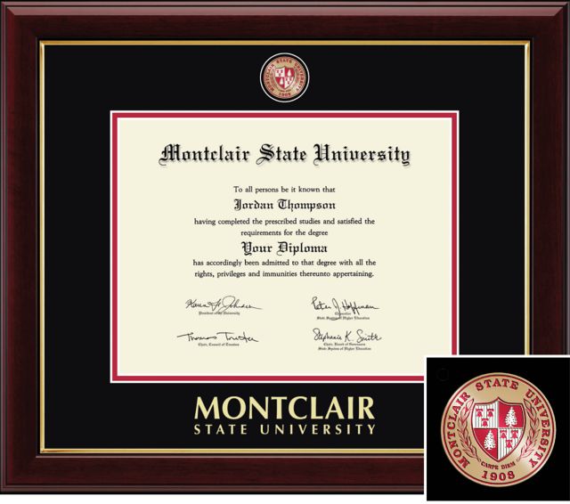 Montclair State University Masterpiece Diploma Frame