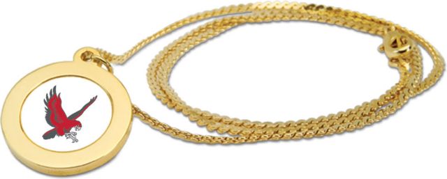 CSI Gold Pendant Necklace With Colored Medallian - ONLINE ONLY