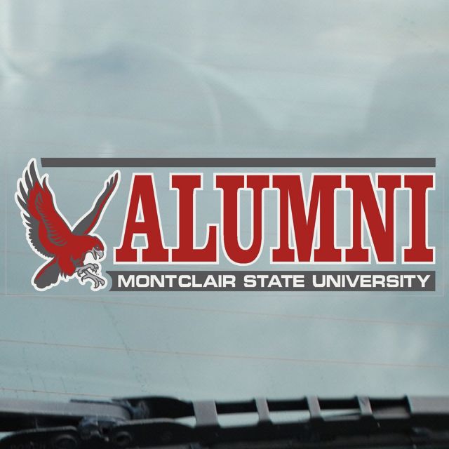 Montclair State University Alumni Red Hawks Cling Decal Montclair State University