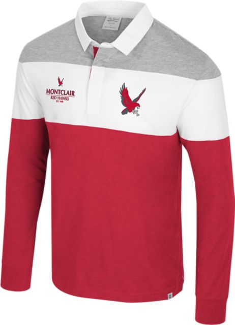 Montclair State University Red Hawks Ground Floor Long Sleeve Rugby Polo