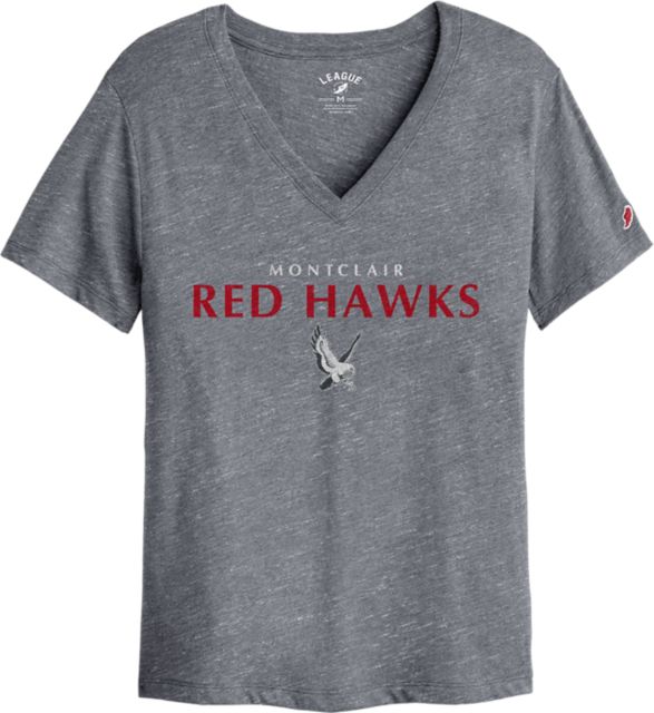 Montclair State University Red Hawks Women's V-Neck Short Sleeve T-Shirt